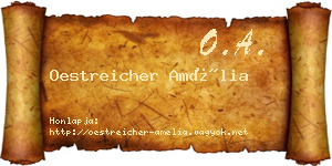 Oestreicher Amélia névjegykártya